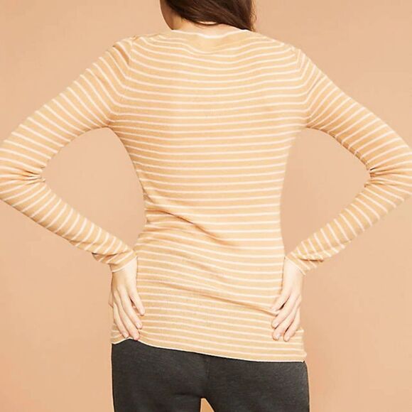 Lou & Grey Striped Casual Crewneck Knit Long Sleeve Pullover Sweater (NWT) - Picture 3 of 4